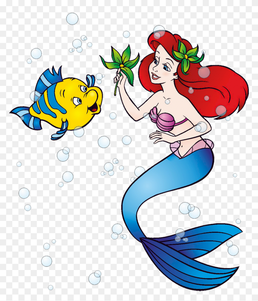 864x1021 Little Mermaid Disney Flounder Clip Art Free Image - Flounder PNG