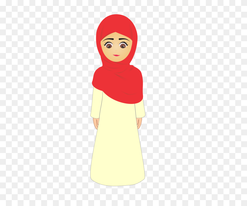 640x640 Little Muslim Girl With Hijab Vector, Muslim, Islamic, Islam Png - Muslim Woman Clipart