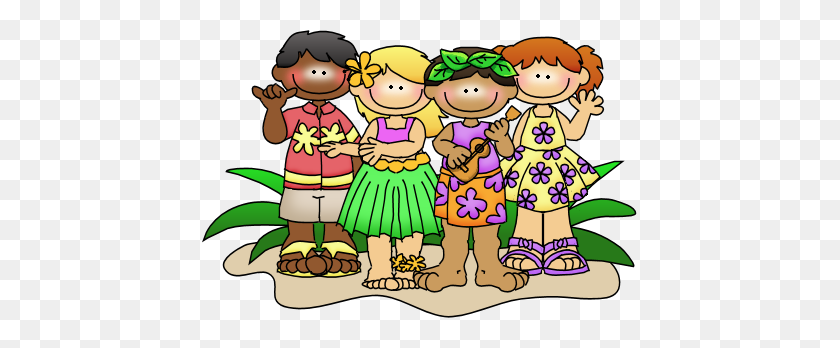 435x288 Маленькие Люди Luau Storytime Kids Out And About Buffalo - Story Time Clipart