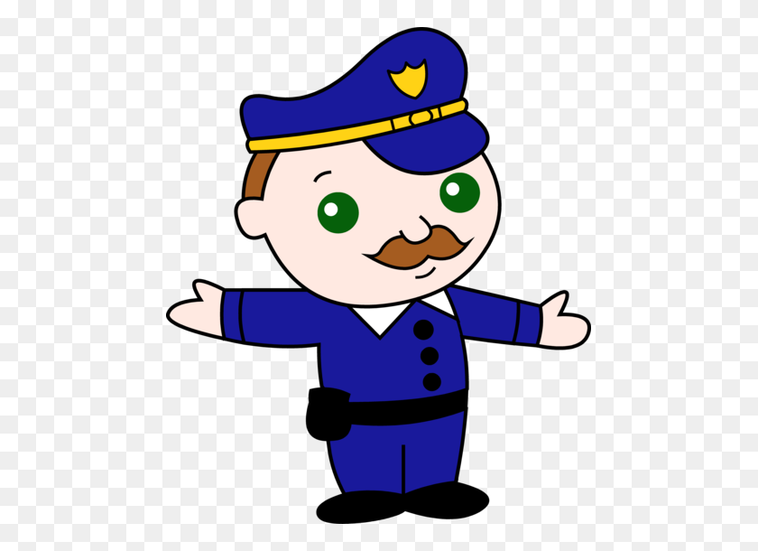 471x550 Little Policeman Cartoon - Middle Finger Clipart