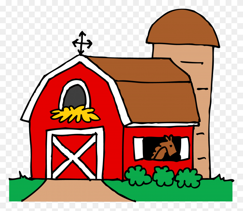 5583x4793 Little Red Barn Clipart - Slope Clipart