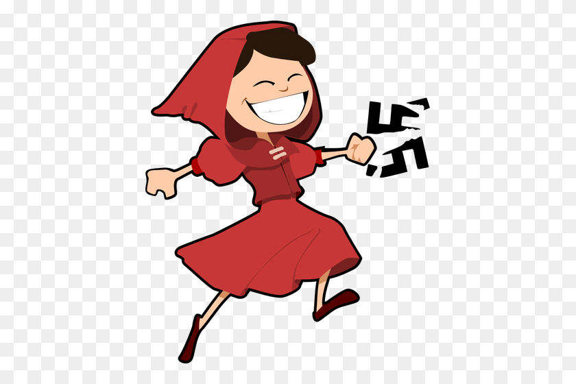 415x500 Little Red Riding Hood Against Fascism Vector Illustration - Fascism Clipart