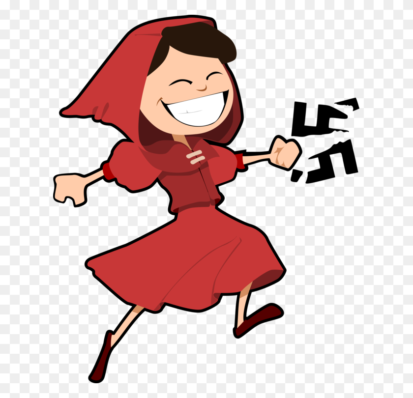 623x750 Little Red Riding Hood Big Bad Wolf Fairy Tale Computer Icons - Short Girl Clipart