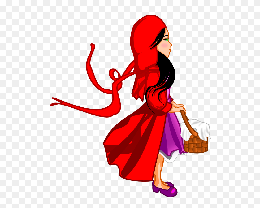 555x612 Little Red Riding Hood Clip Art - Twirl Clipart