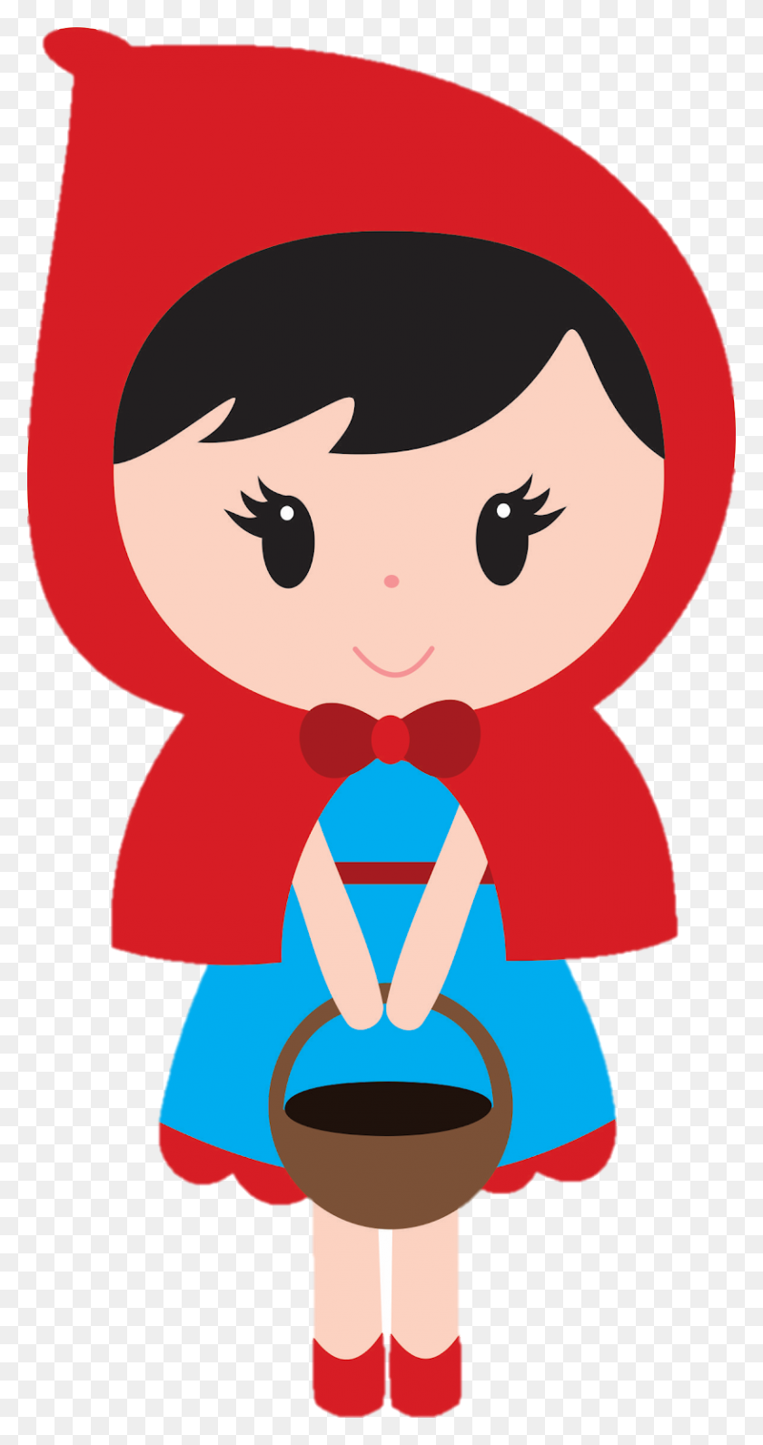815x1600 Little Red Riding Hood Free Clipart - Red Riding Hood Clipart