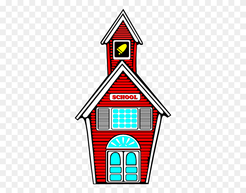 330x598 Little Red School House Clip Art - House Clipart Transparent