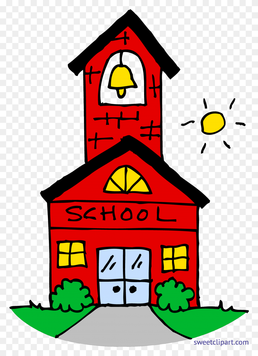 4596x6478 Little Red School House Clip Art - Little People Clipart