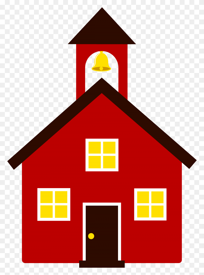 4446x6100 Little Red School House Educational Clip Art - Treasure Clipart