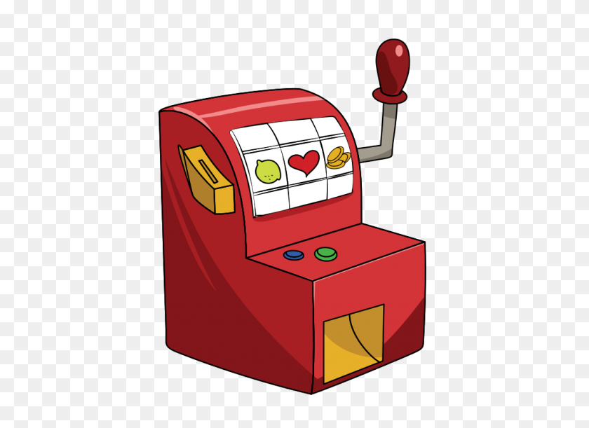 1000x707 Красный Игровой Автомат - Копировальный Аппарат Клипарт