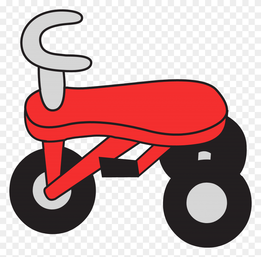 5031x4947 Маленький Красный Трехколесный Велосипед - Маленький Автомобиль Клипарт