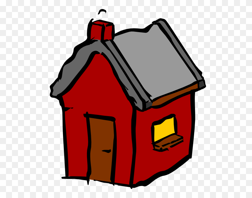 534x600 Little Shed Clip Art - Small House Clipart