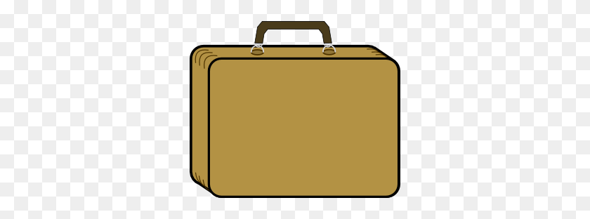 300x252 Little Tan Suitcase Clip Art - Luggage Clipart