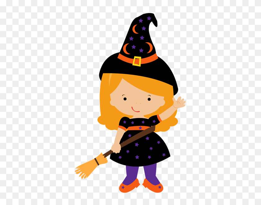 375x600 Little Witch Clipart - Witchs Hat Clipart