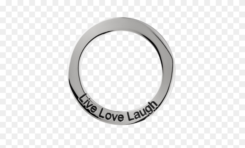 450x450 Live Love Laugh Circle - Silver Circle PNG