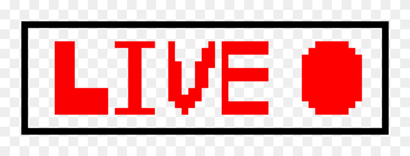1140x380 Live Stream Sign Pixel Art Maker - Live Stream PNG