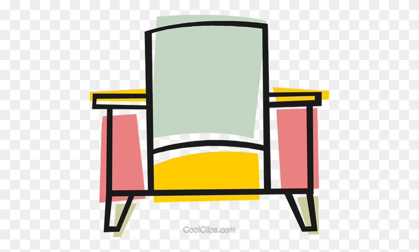 480x445 Living Room Chair Royalty Free Vector Clip Art Illustration - Room Clipart