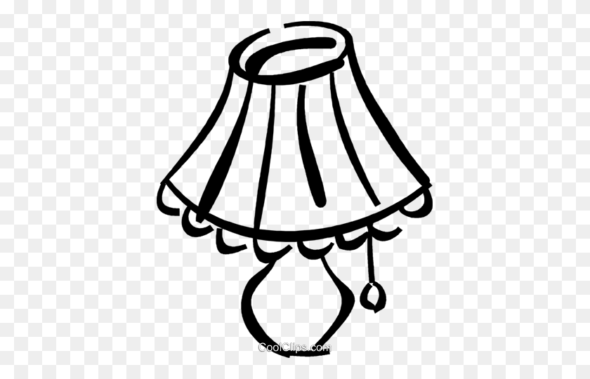393x480 Living Room Lamp Royalty Free Vector Clip Art Illustration - Living Room Clipart Black And White