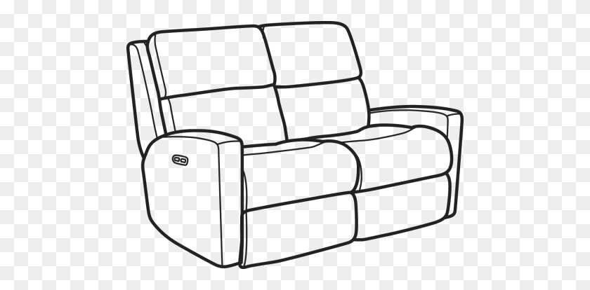 480x354 Гостиная Tagged Loveseat Woods Furniture - Living Room Clipart Black And White