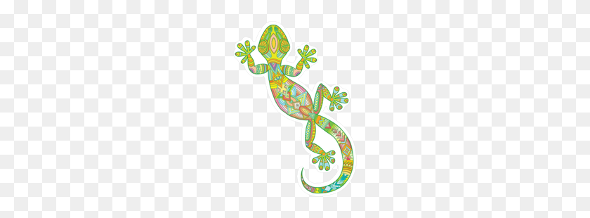 176x250 Lagarto Gecko Acurrucado De La Etiqueta Engomada - Gecko Png
