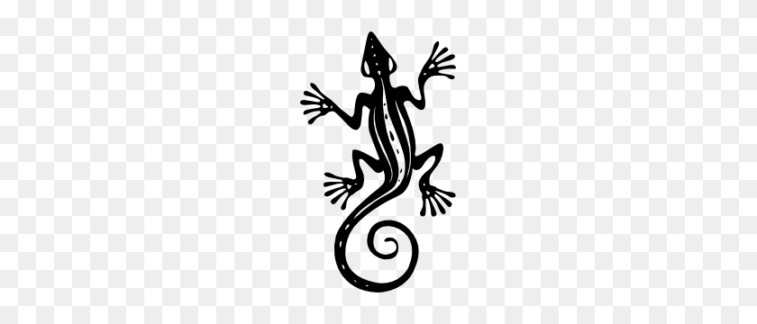 300x300 Lizard Gecko Stickers Car Decals - Gecko Clipart Black And White