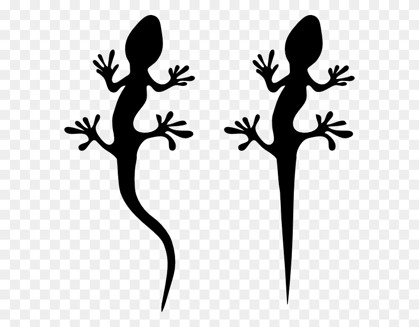 582x595 Lizards Clip Art - Snake Clipart Black And White