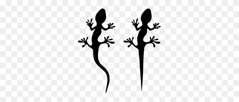 291x298 Lizards Clip Art - Gecko Clipart Black And White