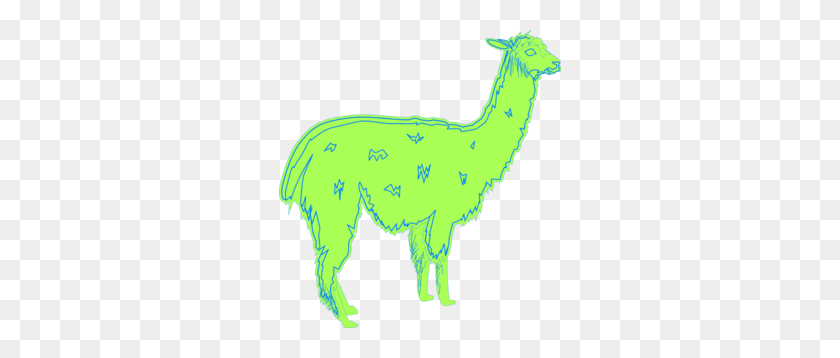 282x298 Llama Green Clip Art - Free Llama Clipart