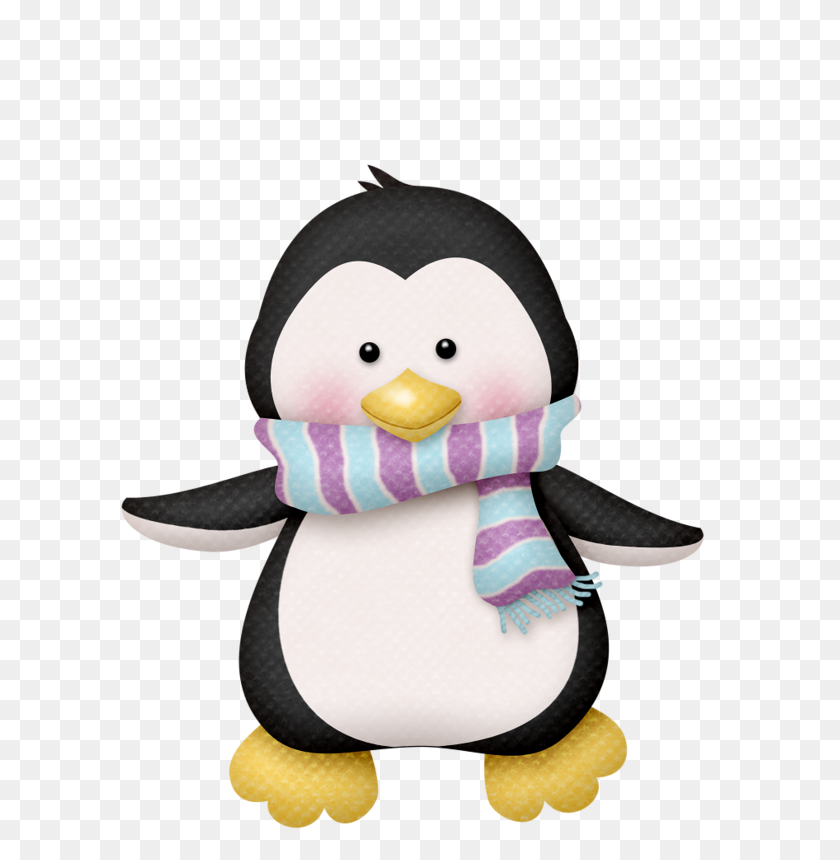 601x800 Пингвины, Пингвины - Зимний Клипарт Png
