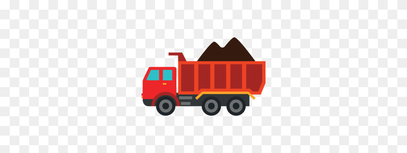 256x256 Loaded Dump Truck Icon Myiconfinder - Dump Truck PNG