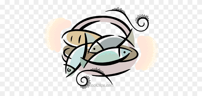 480x340 Loaves Of Bread And Fish Royalty Free Vector Clip Art Illustration - Bread Of Life Clipart