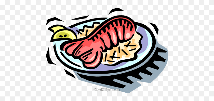 480x338 Lobster Tails Royalty Free Vector Clip Art Illustration - Lobster Clipart
