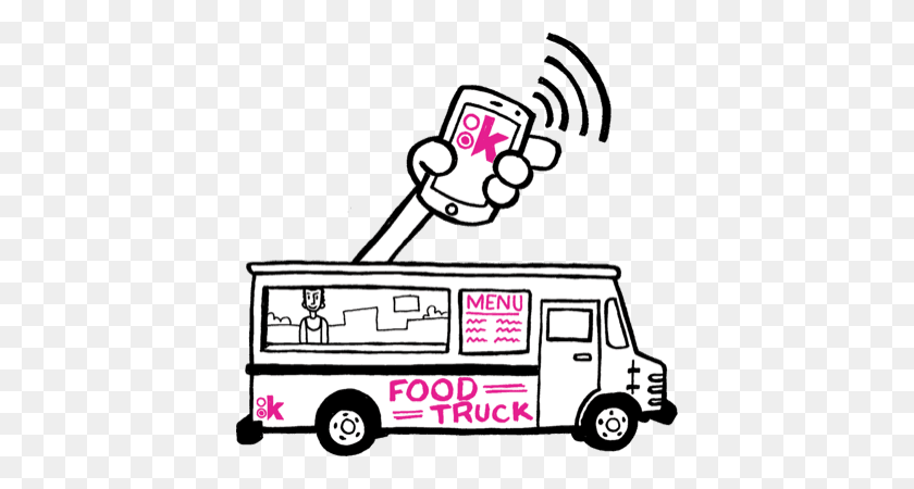 406x390 Locate Food Trucks With Klickle - Food Truck Clip Art