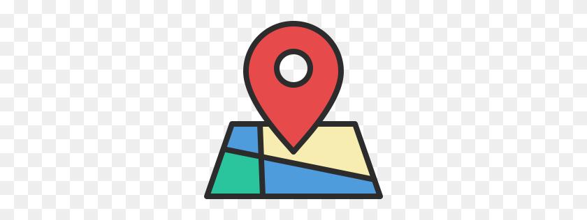 256x256 Location Marker Icon Outline Filled - Location Icon PNG