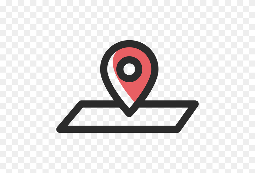 512x512 Location Pin Colored Stroke Icon - Location Pin PNG