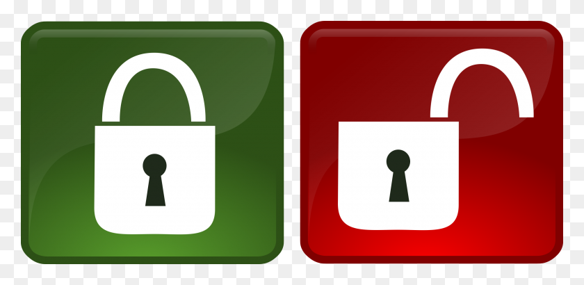 2400x1078 Lock Clipart Closed - Closed Sign Clipart