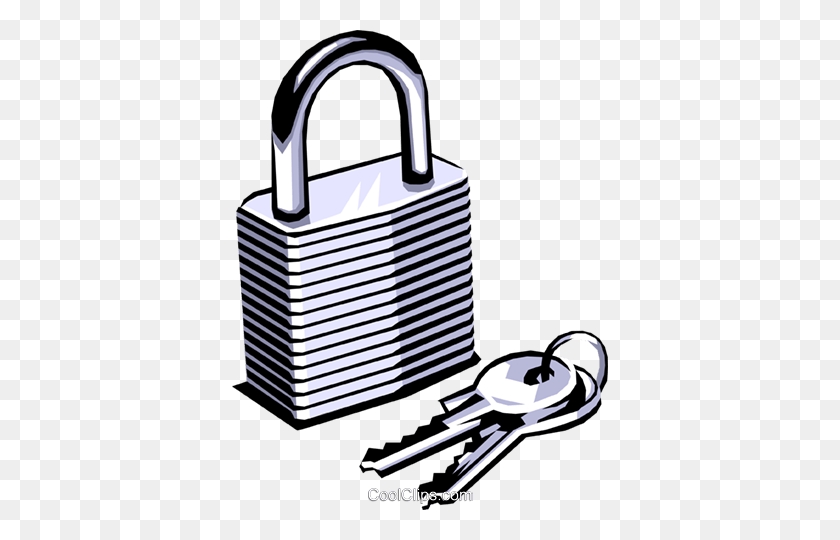 376x480 Lock Key Royalty Free Vector Clip Art Illustration - Lock And Key Clipart
