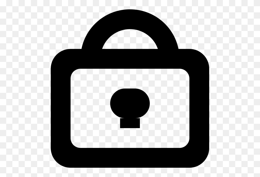 512x512 Lock Locked, Lock, Unlock Icon With Png And Vector Format For Free - Lock Clipart Black And White