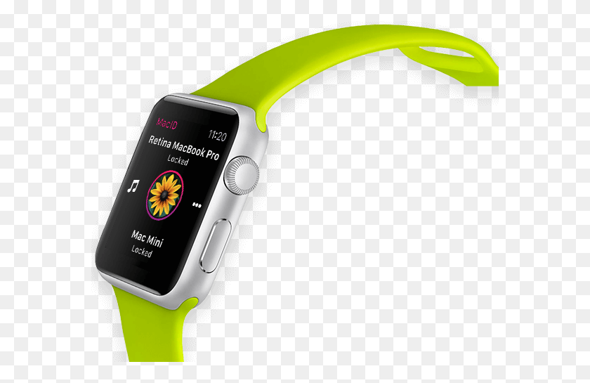 580x485 Lock Or Unlock Your Mac Right From Your Wrist With Macid For Apple - Apple Watch PNG