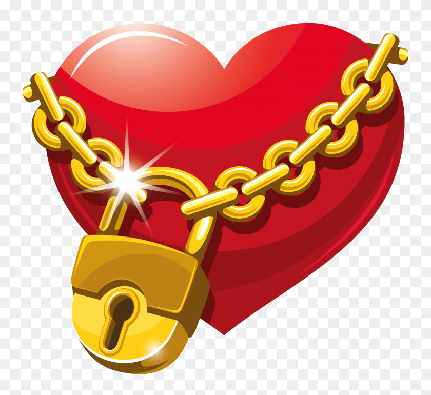 5897x5372 Locked Heart Png - Poem Clipart