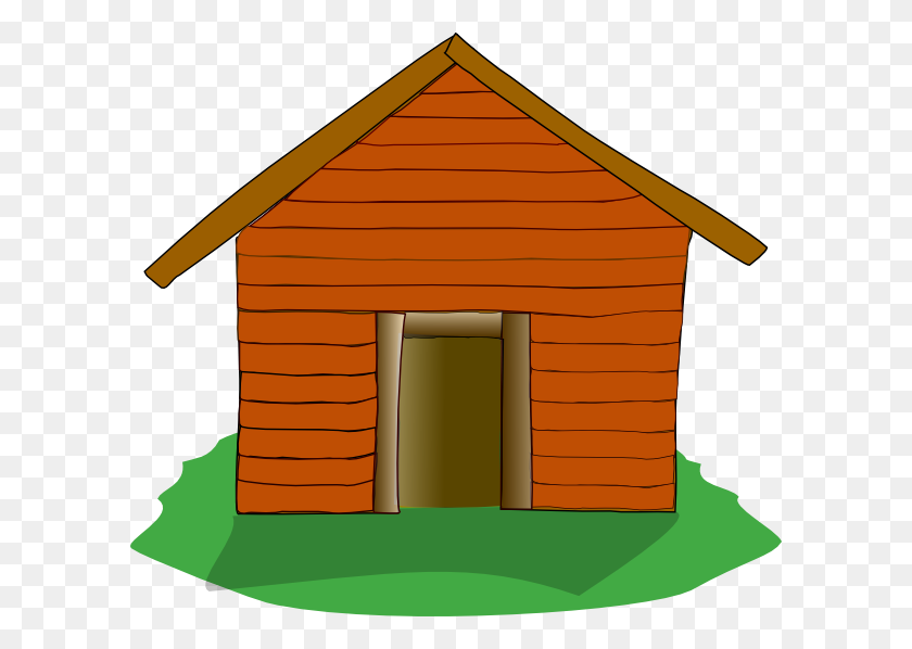 600x538 Log Cabin Clip Art - Camping Background Clipart