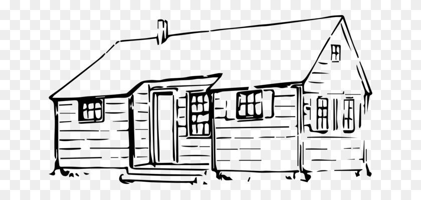 646x340 Log Cabin House Cottage Rustic Cartoon - Cabin Clipart Black And White
