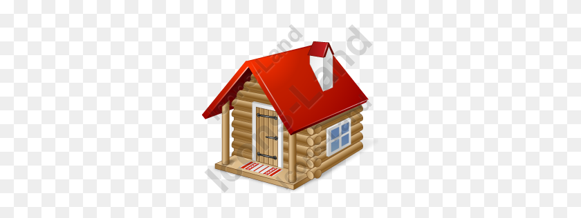 256x256 Log Cabn, Pngico Icons - Cabin PNG