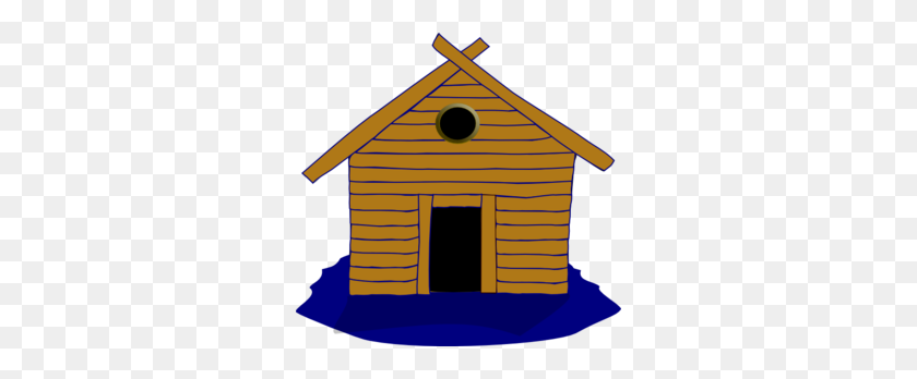 298x288 Log Home And Seasonal Clip Art - Stick House Clipart