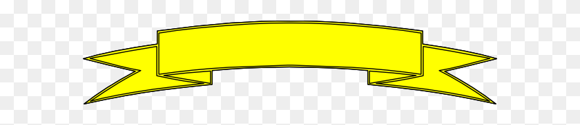 600x122 Logo Banner Clip Art - Yellow Banner PNG