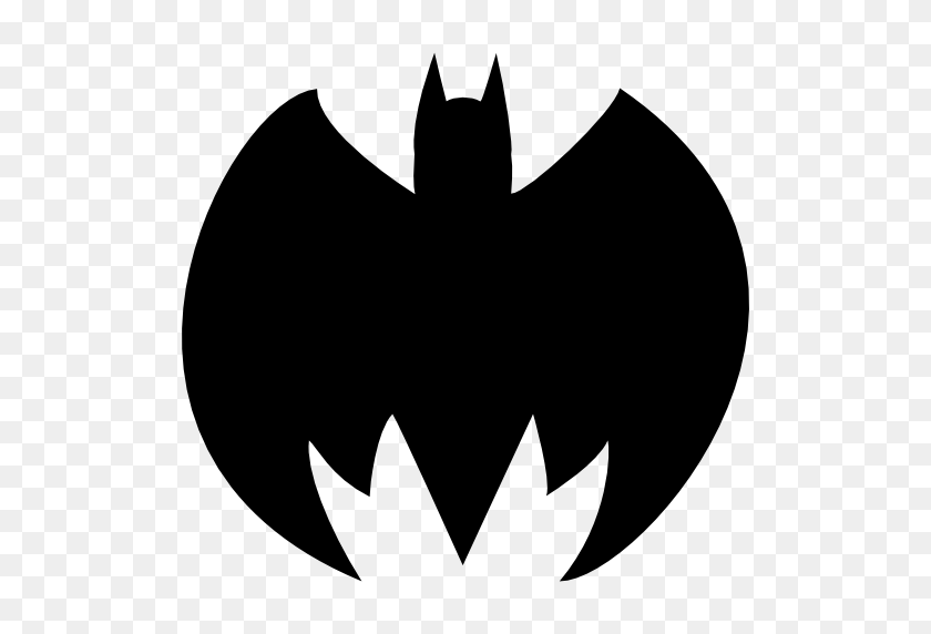 512x512 Логотип, Летучая Мышь, Черный, Персонаж, Бэтмен, Силуэт, Случайно, Значок Формы - Силуэт Супергероя Png