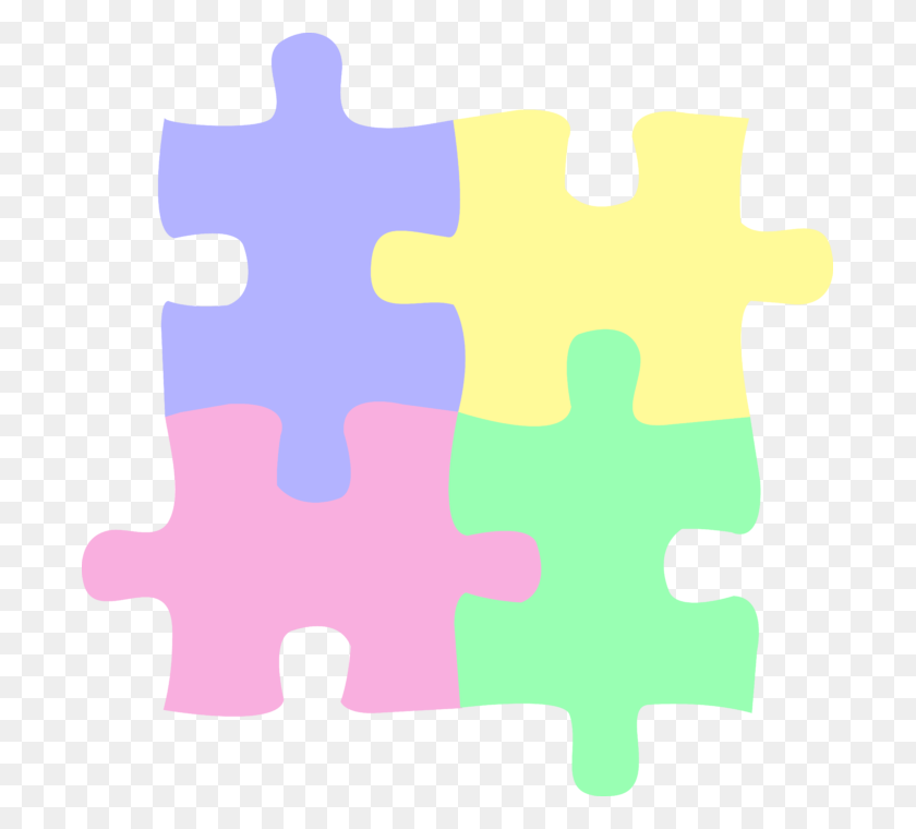 689x700 Logo Children Or Autism Puzzle Pastel Clip Art - Autism Puzzle Clipart