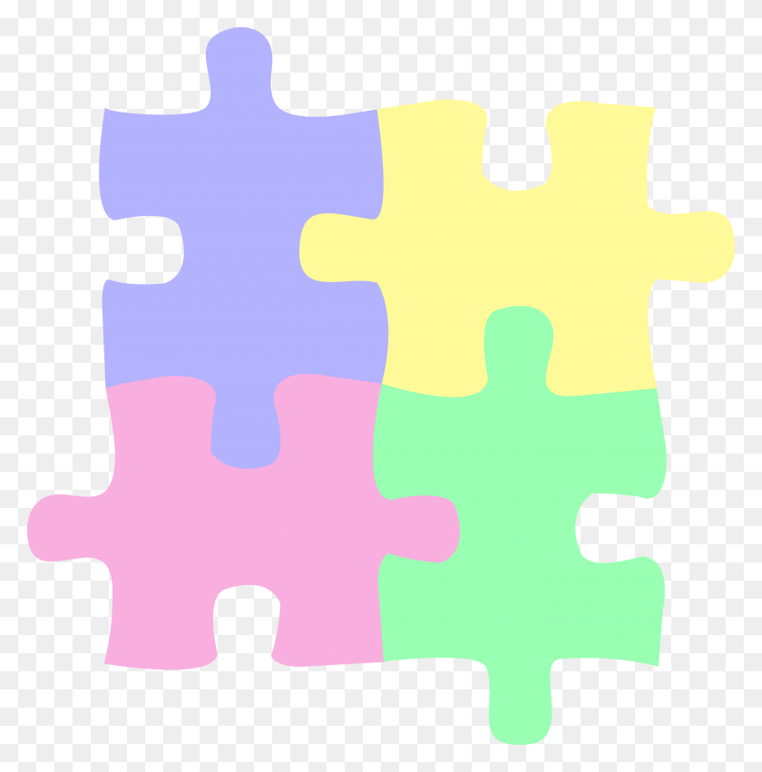 5617x5703 Logo Children Or Autism Puzzle Pastel Clip Art - Cityscape Clipart