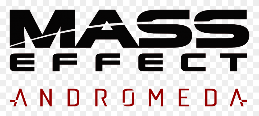 2000x812 Logo Mass Effect Andromeda Zweifarbig - Mass Effect Andromeda Logo PNG