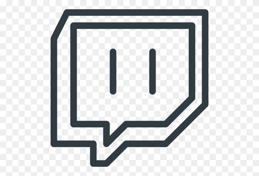 512x512 Логотип, Сми, Социальные Сети, Значок Twitch - Белый Логотип Twitch Png