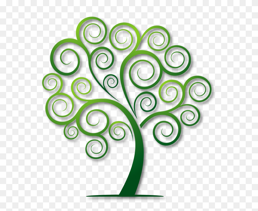 575x628 Логотип Сайта Спиральное Дерево Праздничная Спираль - Причудливое Дерево Клипарт